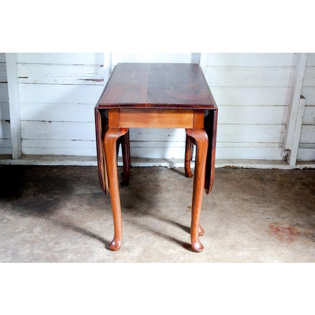 Wood 19th Century Early American Walnut Drop-Leaf Dining Table For Sale - Image 7 of 13