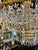 Gold 19th C. Italian Tuscan Giltwood and Crystal Chandelier For Sale - Image 8 of 10