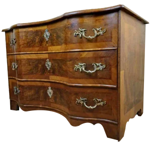 Crossbow Chest of Drawers in Marquetry, 18th Century