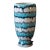 Vintage Blue Pottery Stoneware Table Lamp For Sale