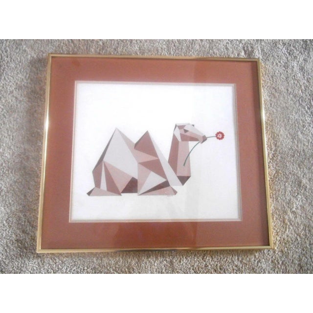 Brown Mid-Century Modern Watercolor Gouache "Camellia" by Mame Lambeth For Sale - Image 8 of 8