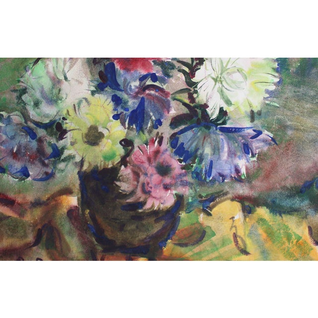 Dzidra Bauma, Asters, 1990, Watercolor For Sale - Image 4 of 6