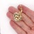 Contemporary Mid 20th Century Chimento 18k Two Tone Gold Puffy Heart Pendant Charm Italy Designer For Sale - Image 3 of 9