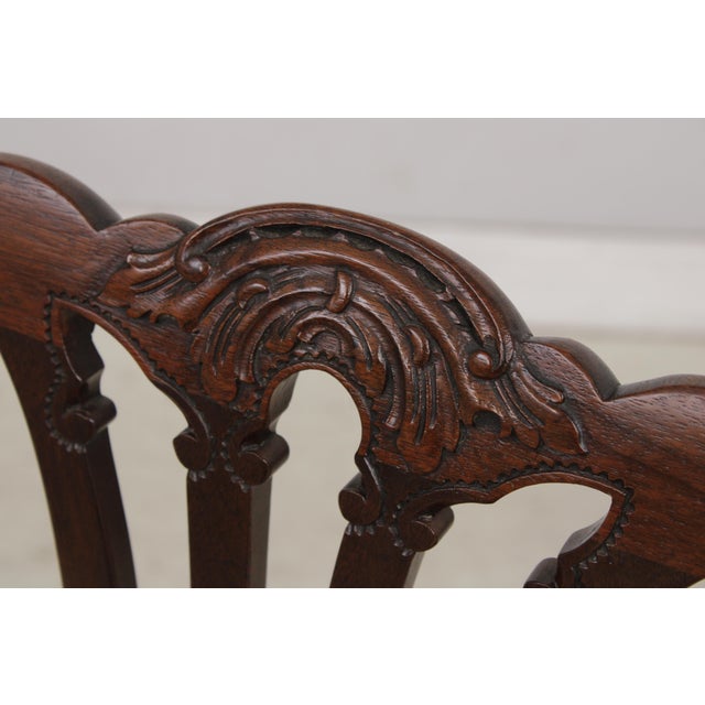Set of 8 Baker Mahogany Dining Chairs For Sale - Image 17 of 18