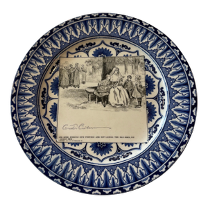 Early 1900s Royal Doulton Gibson Girls Dinner Plate "And Here Winning New Friends and Not Losing the Old Ones, We Leave Her".