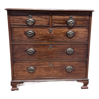 Antique English Georgian Mahogany Chest of Drawers, Circa 1800–1820 For Sale