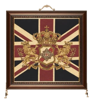 Union Jack Crest Tapestry Firescreen