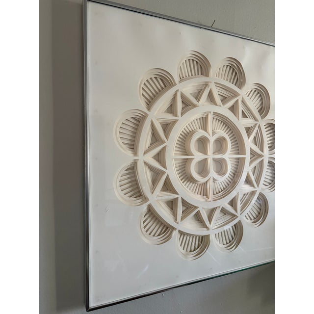 1970s Nancy Miller Hand-Cut Layered Paper Geometric Wall Art For Sale - Image 13 of 14