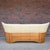 Pacific Green “Moorea” Leather and Palmwood Sofa For Sale In Cleveland - Image 6 of 12