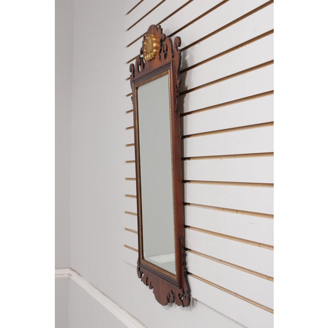 Chippendale Henkel Harris Mahogany Chippendale Style Mirror For Sale - Image 3 of 16