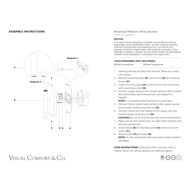 Modern Kelly Wearstler for Visual Comfort Signature Rousseau Medium Vanity Sconce in Bronze with Etched Crystal Orb For Sale - Image 3 of 3