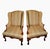 2010s Pair of Vintage Louis XV-Style Bergère Wingback Chairs by Craftmaster. For Sale - Image 5 of 10