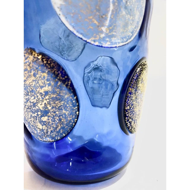 Blue Murano Crystal Glasses by Mariana Iskra, Set of 6 For Sale - Image 8 of 15