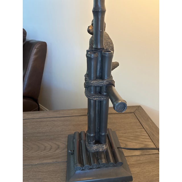 Mid 20th Century Mid 20th Century Maitland Smith Style Monkey Bamboo Table Lamp For Sale - Image 5 of 14