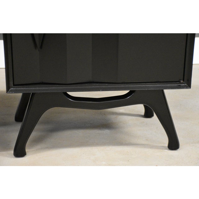 Paint 1960s Black Lacquer Nightstands - A Pair For Sale - Image 7 of 11