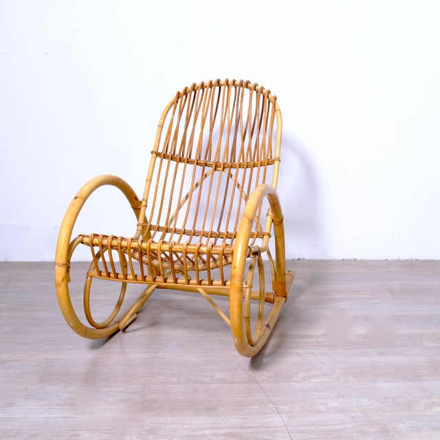 Bamboo Rocking Chair, 1970s For Sale - Image 16 of 16