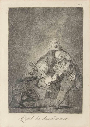Francisco Goya, Qual la Descanonan!, Etching, 1855