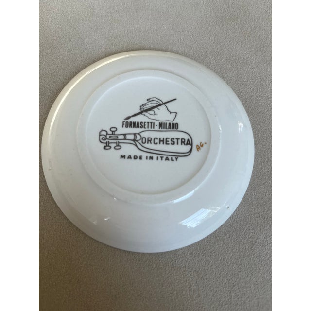 White 1960s Fornasetti Vintage Orchestra Coasters - Set of 4 For Sale - Image 8 of 9