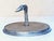 Cheese/charcuterie board. Wooden base with metal rim. Silver-plated metal handle in the shape of a boar's foot. No...