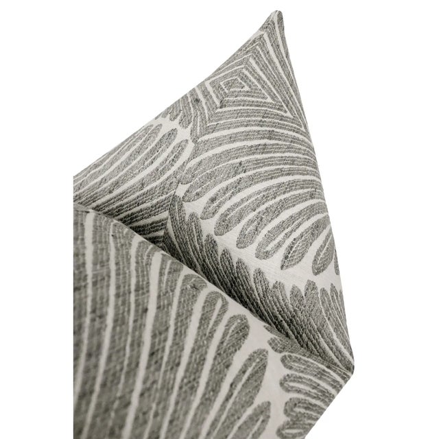 20" Charcoal Musgrove Chenille Pillows - A Pair For Sale - Image 4 of 4