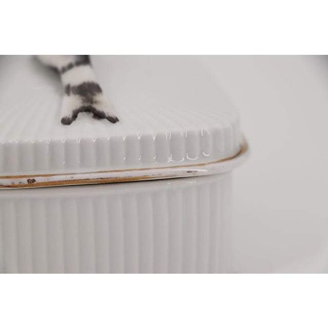 Antique 1800s Austrian Hand Painted Porcelain Lidded Sardine Box For Sale - Image 6 of 14