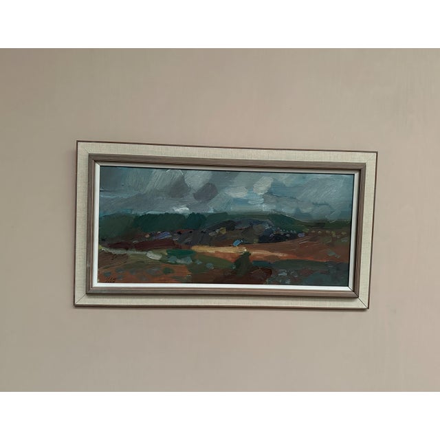 Original Vintage Swedish Oil on Canvas – “Kärra hösten” by Gösta Stawåsen – Signed & Dated 1959 – Framed – 74 × 40 cm...