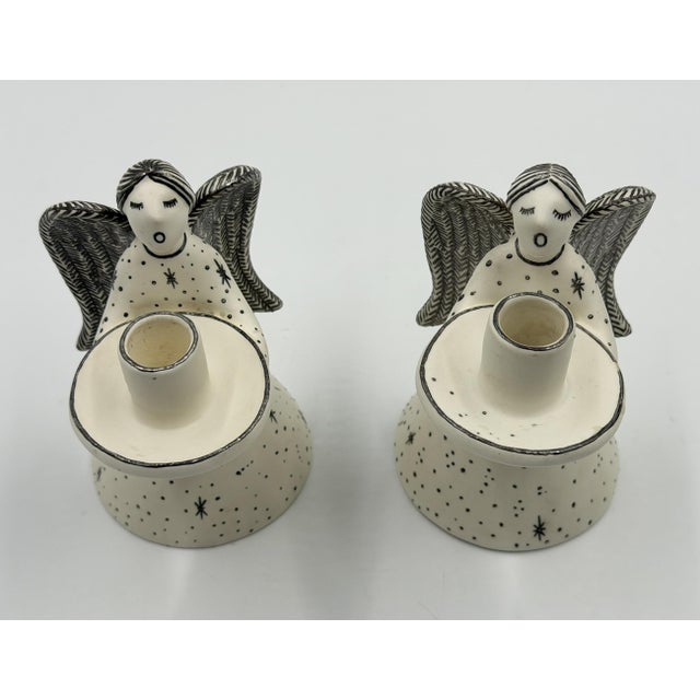Cream Emilia Castillo Angelical Silver & Porcelain Candleholders, Mexico, 1996 For Sale - Image 8 of 18