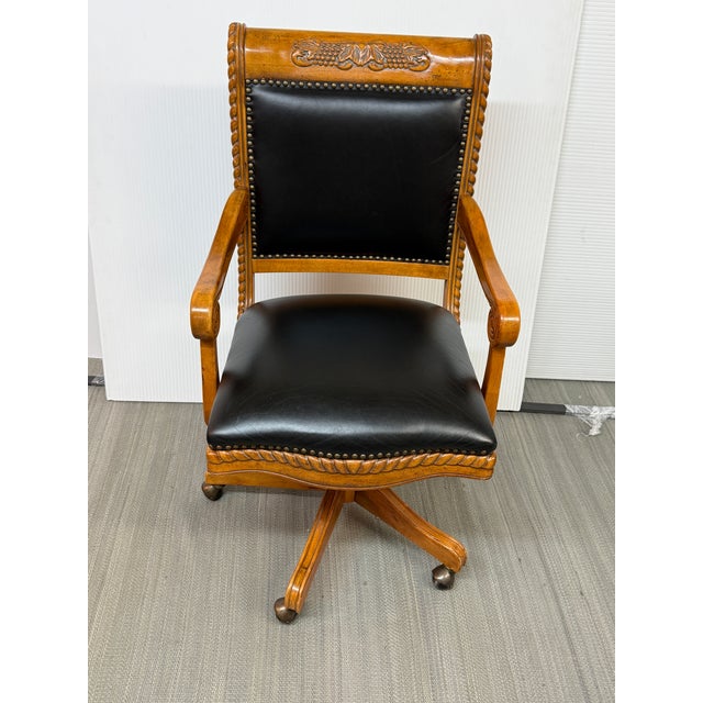 Design Plus Gallery presents an Office Chair on Rollers from Ethan Allen. The executive chair has high-quality...