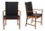 High-Back Armchairs in Rosewood and Leather by Kai Lyngfeldt-Larsen, Denmark, 1960s, Set of 2 For Sale
