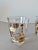 Mid-Century Modern Mid Century Set of 4 Tumblers With Illustration in Gold For Sale - Image 3 of 6