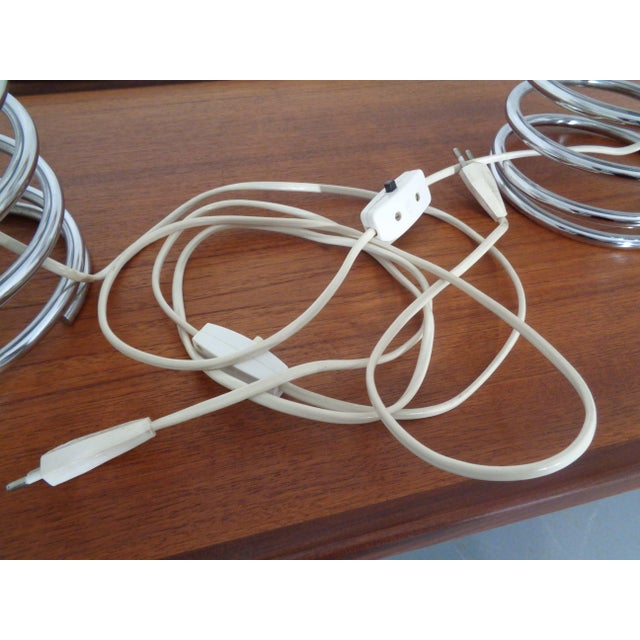 Opaline Glass and Chrome Spiral Table Lamp by Ingo Maurer for Honsel, Germany, 1970s For Sale - Image 12 of 13