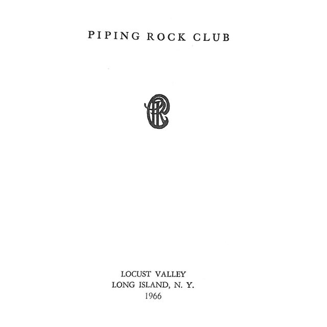 [48] pp. Privately Printed 1966 7 1/4" x 4 7/8" The Piping Rock clubhouse was designed by American designer Guy Lowell and...