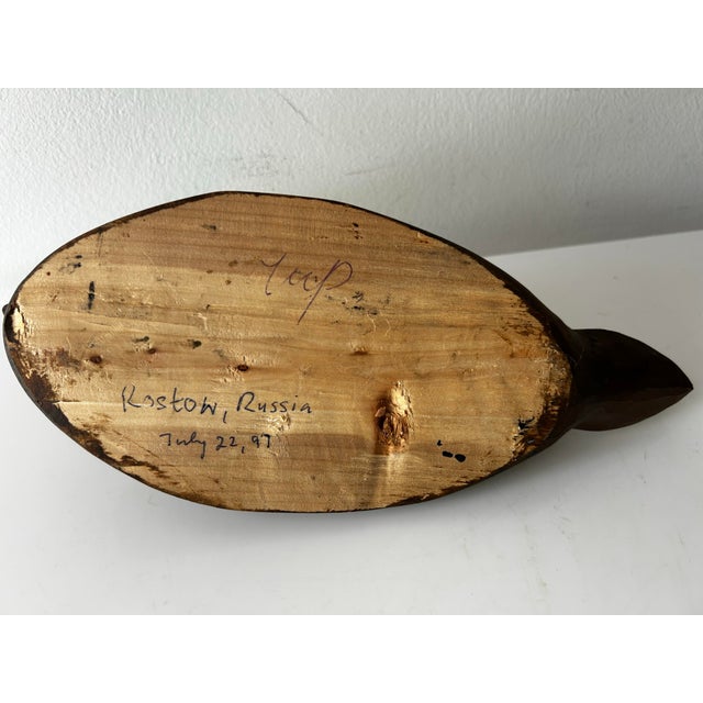 Vintage Decorative Green-Winged Teal Hen Duck Decoy For Sale - Image 11 of 11