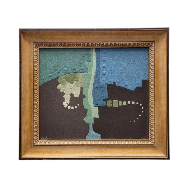 Ángel Cuesta, Abstraction, 1989, Acrylic Painting, Framed For Sale - Image 12 of 12