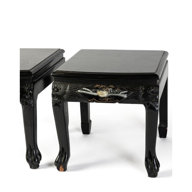 Asian Vintage Pedestals - Set of 2 For Sale - Image 3 of 5