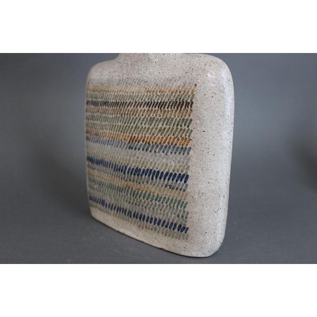 White Vintage Italian Ceramic Decorative Bottle by Bruno Gambone, 1990s For Sale - Image 8 of 18