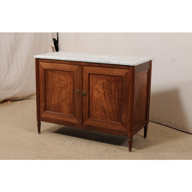 French Mahogany Marble Top Cabinet, C. 1820 For Sale In Atlanta - Image 6 of 11