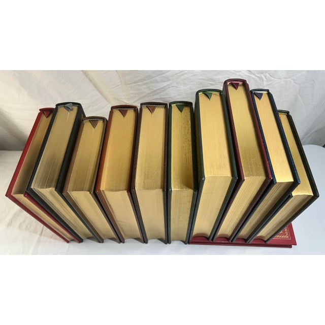 1970s Vintage Franklin Library Collection Limited Edition Leather Books - Set of 11 Books. Offered is a fine collection of...
