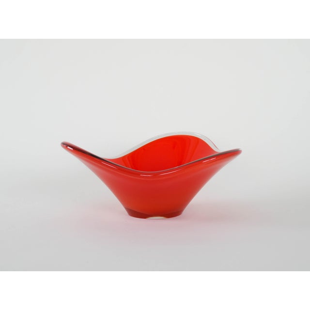 Vintage Italian Red Platter in Murano Glass, 1960s For Sale - Image 4 of 9