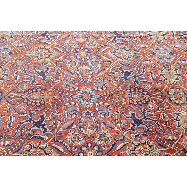 Antique Persian Isfahan Rug 9'0" X 12'0" For Sale - Image 10 of 12