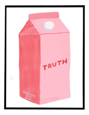 David Shrigley, Truth, 2020, Lithograph Poster, Framed