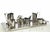Tea service realized for fratelli carlderoni in 1950s. Made of 18/10 stainless steel and comprising six pieces, bearing...
