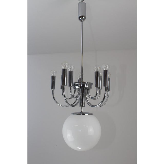 Opaline Glass Chandelier, 1920s For Sale - Image 18 of 18
