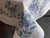 Vintage from 1920’s damask tablecloth with blue floral design around the boarders. Monogrammed MS. Freshly washed and...
