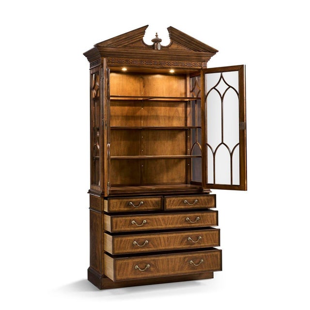 English Walnut Bookcase For Sale - Image 11 of 13