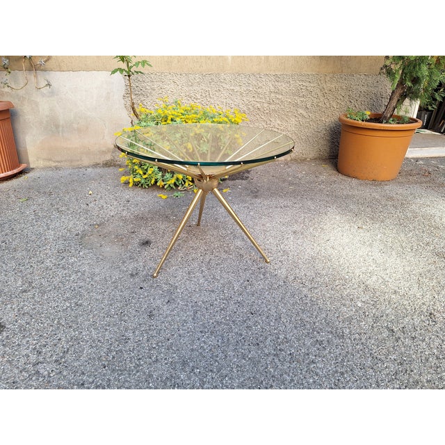 Metal Vintage Spider Coffee Table in Polished Brass, 1990s For Sale - Image 7 of 7