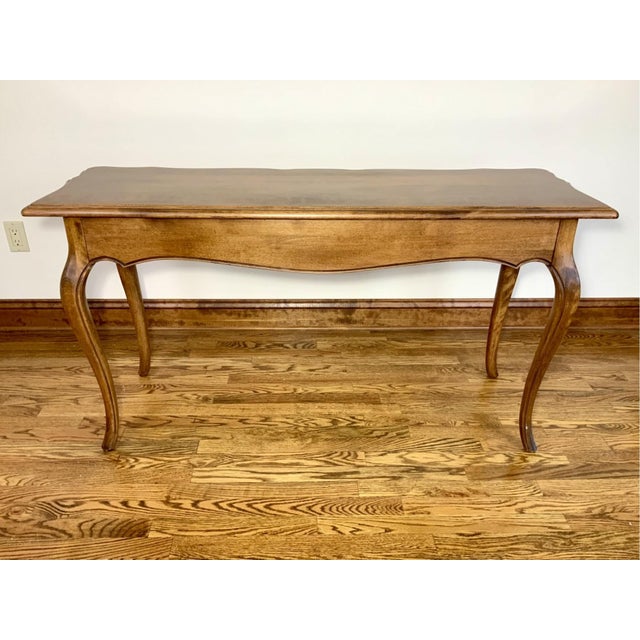 Brown Vintage Ethan Allen French Provincial Style Console Table For Sale - Image 8 of 15