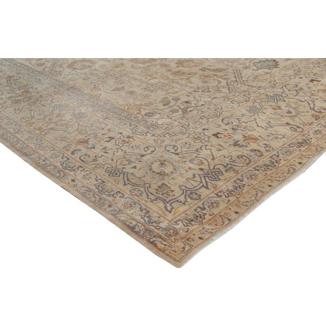 Persian Antique Persian Kashan Botanic Rug For Sale - Image 3 of 3