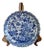 Antique Japanese Blue and White Imari Scalloped Edge Plate, 1900 For Sale