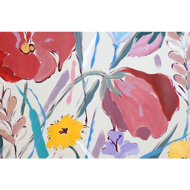 2026, Illustration Style Painting Triptych of Poopies and Wildflowers, Acrylic Paint on Watercolor Paper by Romina Milano For Sale - Image 9 of 11